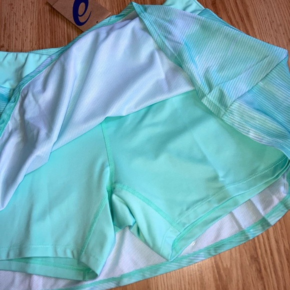 NWT ASICS Match Graphic Tennis Skort Fresh Ice Mint Green sz Medium - Picture 6 of 13